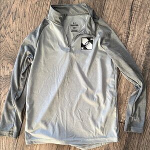 Under Armour Silver/Gray Quarter-Zip Athletic Pullover